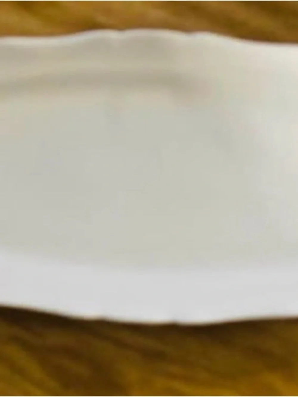 Classic White Scalloped Edge Porcelain Serving Platter - Elegant Home Dining